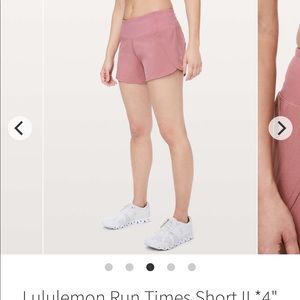 Lululemon run times short